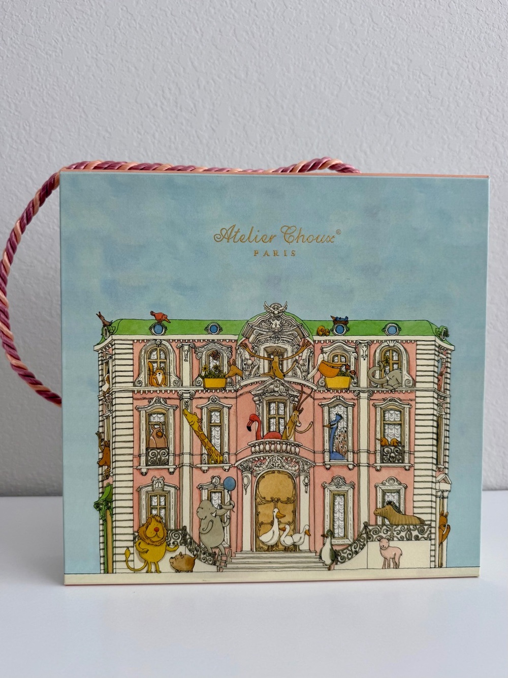 Atelier Choux Paris Blue & Pink Monceau Baby Bib and Gift Box